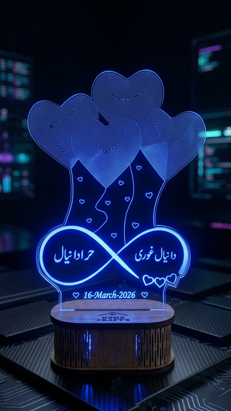 IMG_20260410_190333 4 Hearts Name Engraved LED Lamp - Image 1