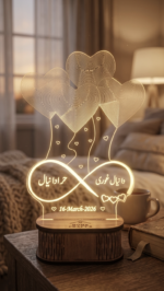 4 Hearts Name Engraved LED Lamp - Image 3